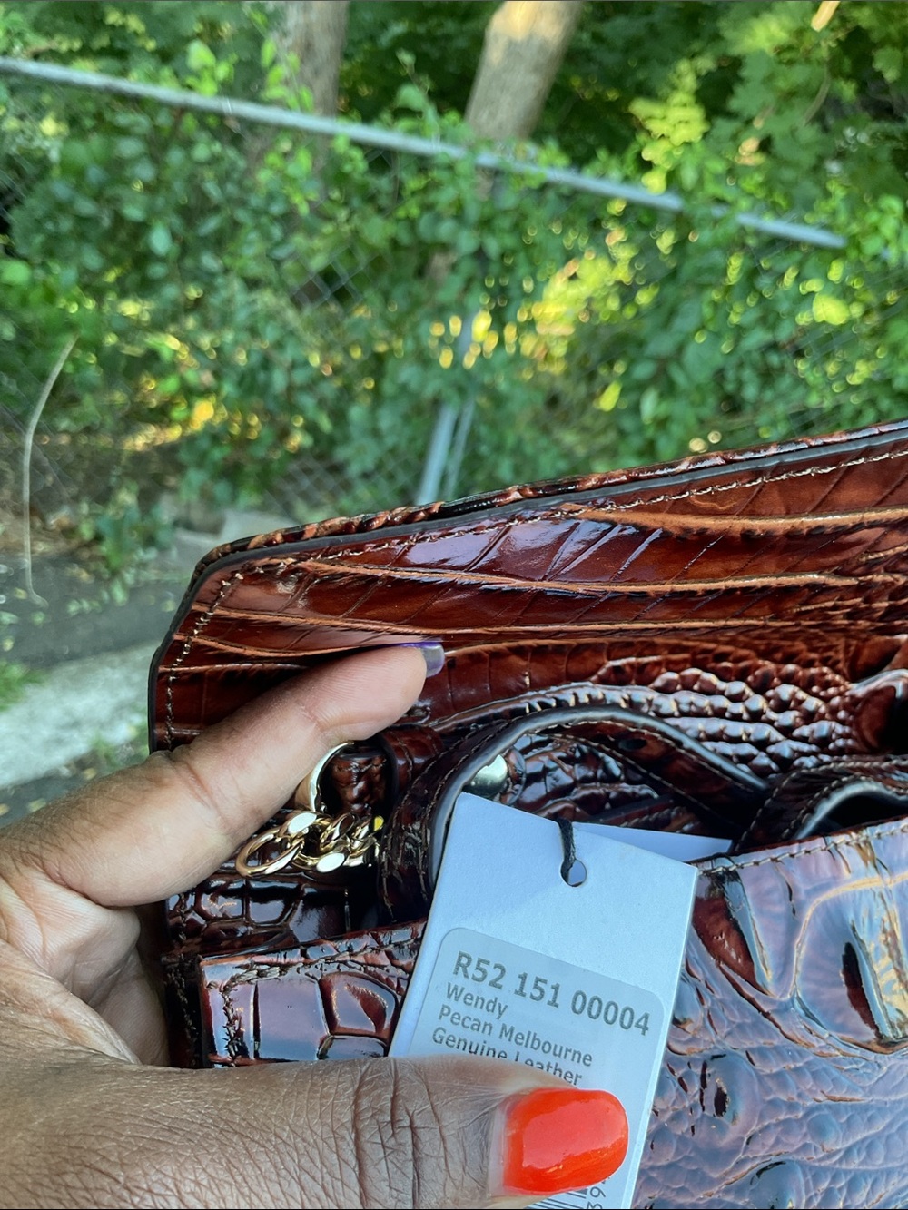 Brahmin Wendy Pecan Genuine Leather Crossbody Bag NWT - Picture 10 of 10